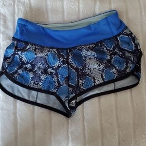 Lululemon Blue Snakeprint Speed Short